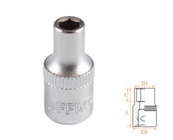 Головка торцевая стандартная шестигранная 1/4", 4,5 мм AFFIX AF00020045 - фото 34194