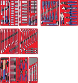 Набор инструментов "МАСТЕР" для тележки, 11 ложементов, 205 предметов - фото 35459