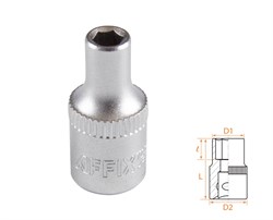 Головка торцевая стандартная шестигранная 1/4", 4 мм AF00020004