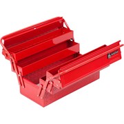 Ящик инструментальный, 5 отсеков, раскладной, красный