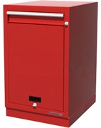 Тумба верстачная с дверцей и ящиком, красная FERRUM 01.411-3000