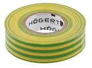 HOEGERT Изоляционная лента желто-зеленая PVC