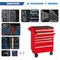 Набор инструментов "BASTION" в красной тележке, 204 предмета 934-100MR