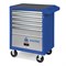 Тележка инструментальная, 5 выдвижных ящиков и отсек, "ОПТИМА", синяя 522-05581MB