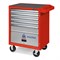 Тележка инструментальная, 5 выдвижных ящиков и отсек, "ОПТИМА", красная 522-05581MR