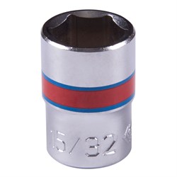 Головка торцевая стандартная шестигранная 1/4", 15/32", дюймовая 233515S - фото 31466