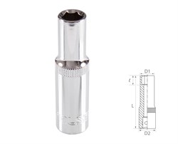 Головка торцевая глубокая шестигранная 3/8", 10 мм TT16360 - фото 32307