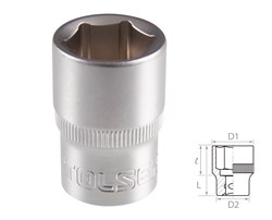 Головка торцевая стандартная шестигранная 1/2", 16 мм TT16516 - фото 32325