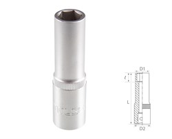 Головка торцевая глубокая шестигранная 1/2", 13 мм TT16563 - фото 32342