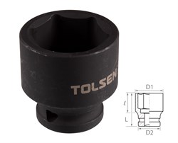 Головка торцевая ударная шестигранная 1/2", 27 мм TT18227 - фото 32388
