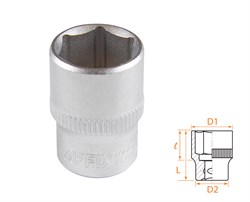 Головка торцевая стандартная шестигранная 1/4", 13 мм AF00020013 - фото 34192
