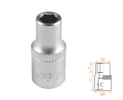Головка торцевая стандартная шестигранная 1/4", 5,5 мм AF00020055 - фото 34195