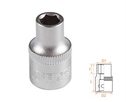 Головка торцевая стандартная шестигранная 3/8", 7 мм AF00030007 - фото 34203