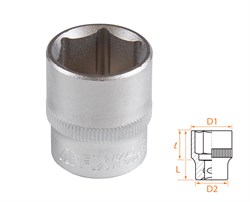 Головка торцевая стандартная шестигранная 3/8", 19 мм AF00030019 - фото 34215
