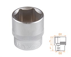 Головка торцевая стандартная шестигранная 3/8", 21 мм AF00030021 - фото 34216