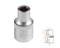 Головка торцевая стандартная шестигранная 1/2", 9 мм AF00040009 - фото 34220