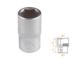 Головка торцевая стандартная шестигранная 1/2", 15 мм AF00040015 - фото 34226