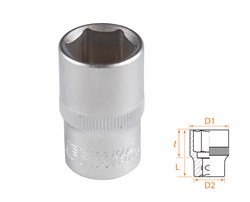 Головка торцевая стандартная шестигранная 1/2", 17 мм AF00040017 - фото 34228