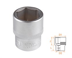 Головка торцевая стандартная шестигранная 1/2", 23 мм AF00040023 - фото 34233