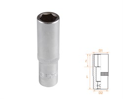 Головка торцевая глубокая шестигранная 3/8", 12 мм AF00130012 - фото 34263