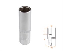 Головка торцевая глубокая шестигранная 3/8", 14 мм AF00130014 - фото 34265