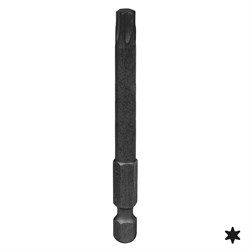 Вставка (бита) торцевая 1/4", Torx, Т30, L = 70 мм, для шуруповерта - фото 35858