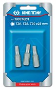 Набор вставок (бит) 1/4", Torx, Т20, Т25, Т30, 3 предмета