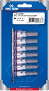 Набор торцевых насадок 1/4", Hex, 3-10 мм, L = 37 мм, 7 предметов