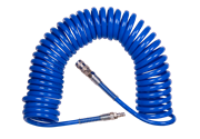 Шланг пневматический спиральный 8х12 мм, 10 м, полиуретановый, фитинги