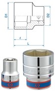 Головка торцевая стандартная шестигранная 3/4", 62 мм