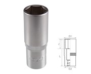 Головка торцевая глубокая шестигранная 1/2", 21 мм TT16571