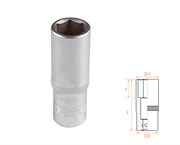 Головка торцевая глубокая шестигранная 3/8", 15 мм AF00130015