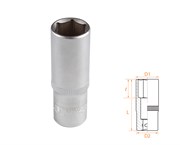 Головка торцевая глубокая шестигранная 3/8", 16 мм AF00130016