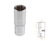 Головка торцевая глубокая шестигранная 3/8", 17 мм AF00130017
