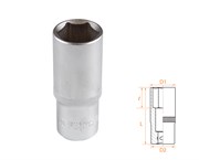 Головка торцевая глубокая шестигранная 3/8", 19 мм AF00130019